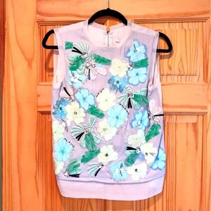 DVF Runway ‘12 Yvan Shell Embellished Too Blouse 4